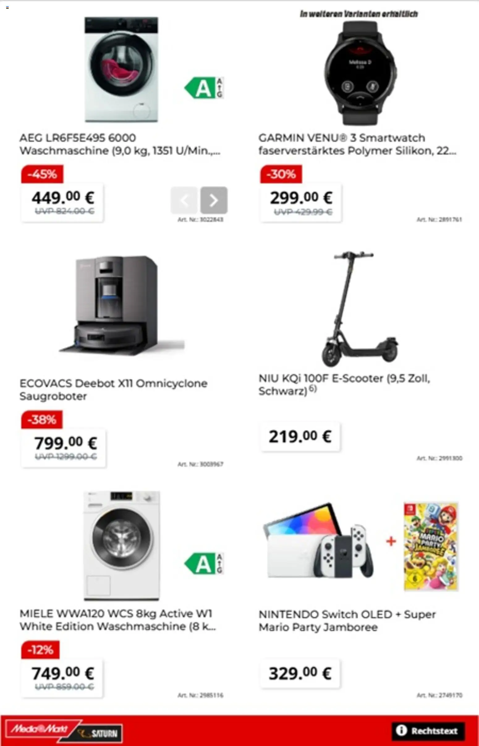 Media Markt Prospekt 	 – gültig ab 21.04.2026 | Seite: 16 | Produkte: Miele, AEG, Smartwatch, Waschmaschine