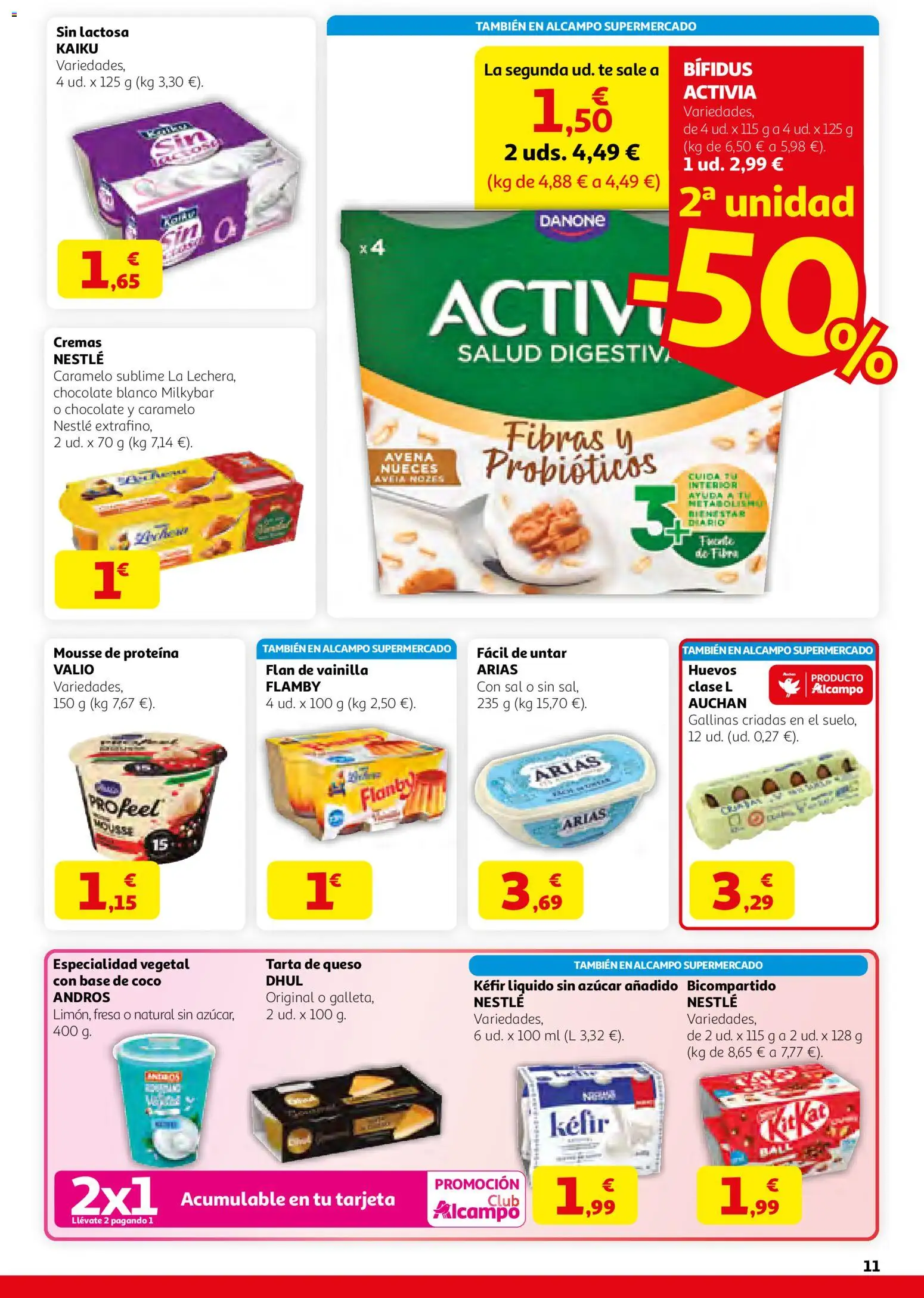 Alcampo HGU Nacional │ válido desde el 12.03.2026 | Página: 11 | Productos: Queso, Huevos, Τυρόπιτα, Té