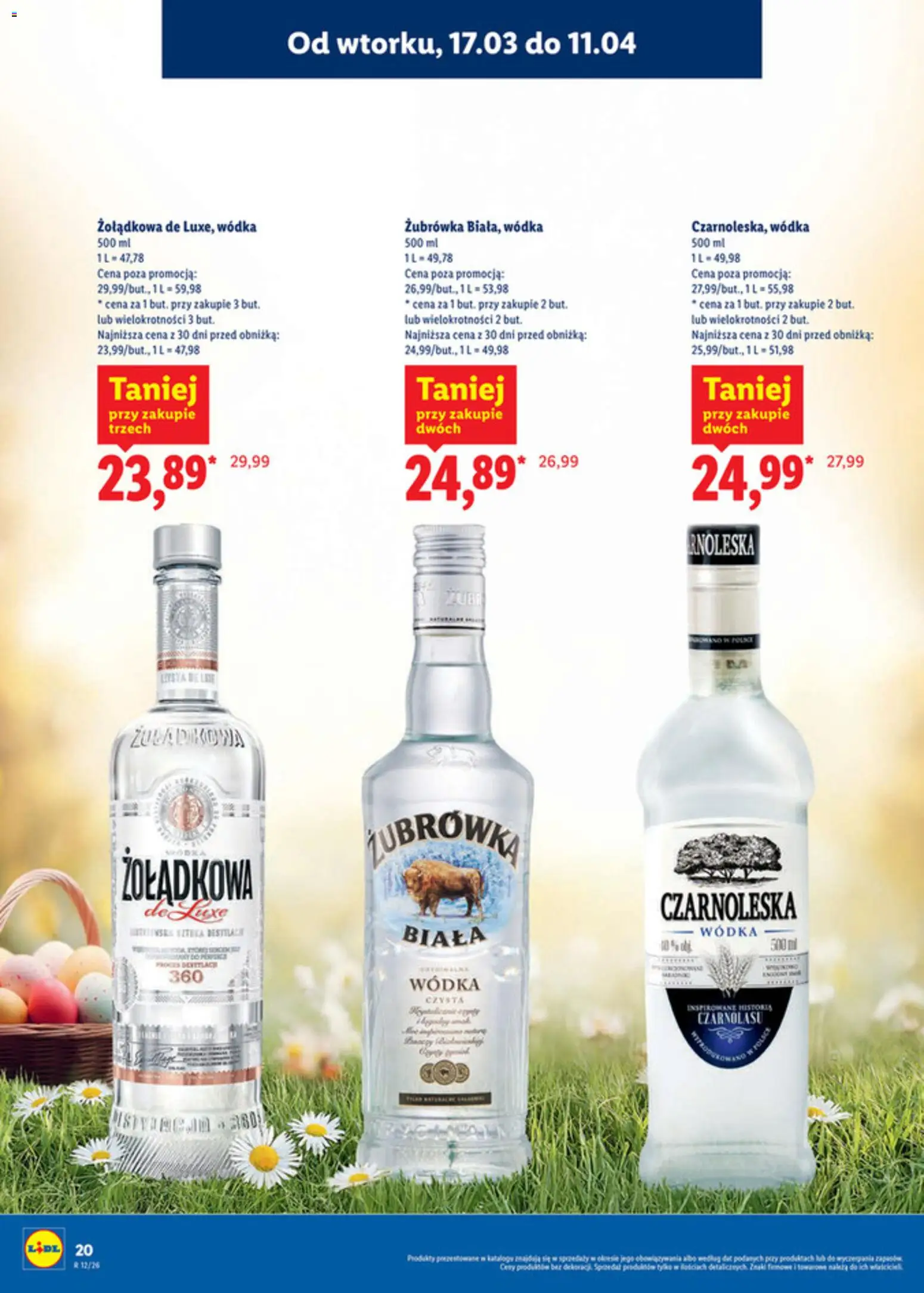 Lidl Katalog alkoholi mocnych i win od 17.03.2026 | Strona: 21 | Produkty: Żubrówka, Vodka, Wódka