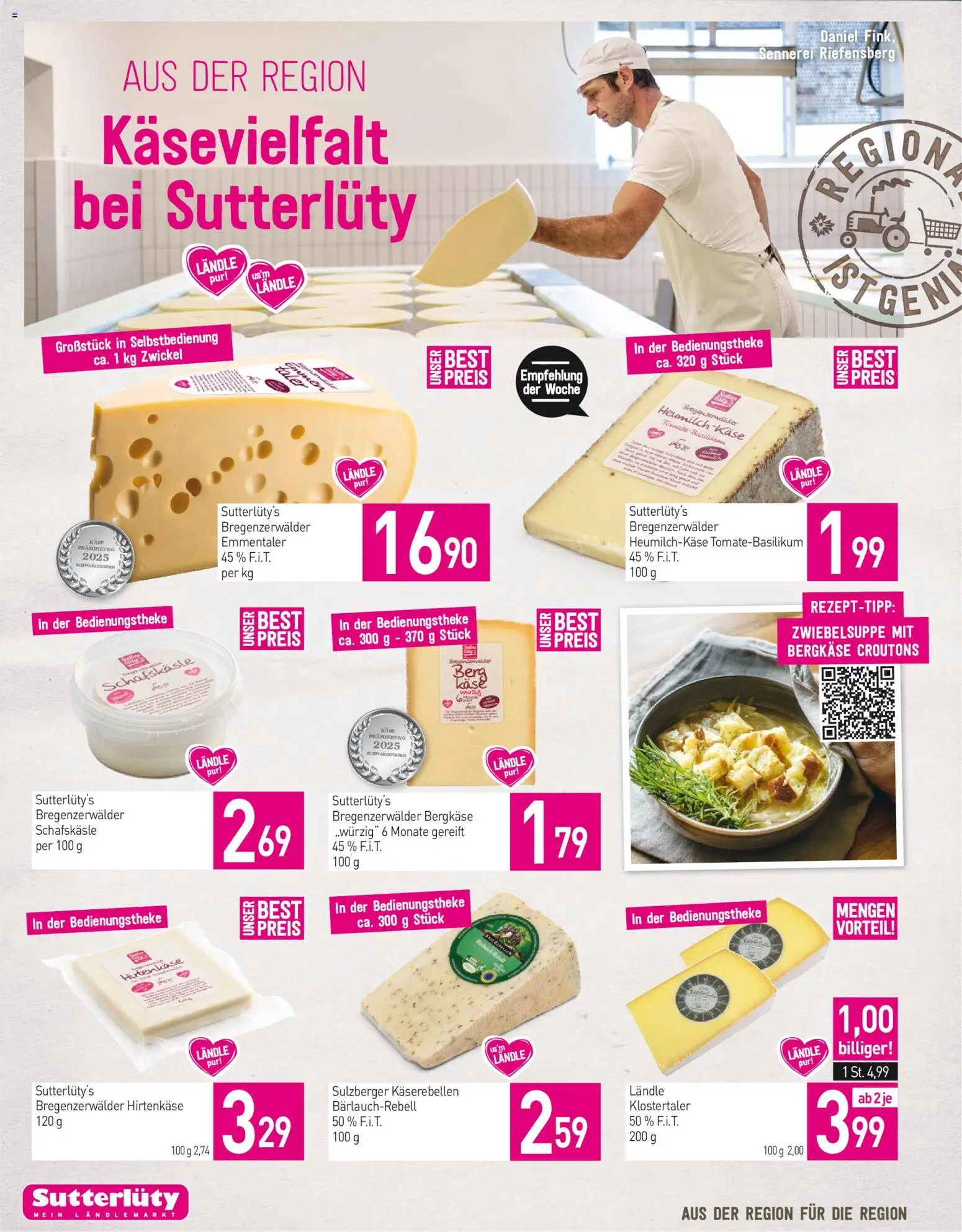 Sutterlüty Flugblatt gültig ab 09.04.2026 | Seite: 10 | Produkte: Käse