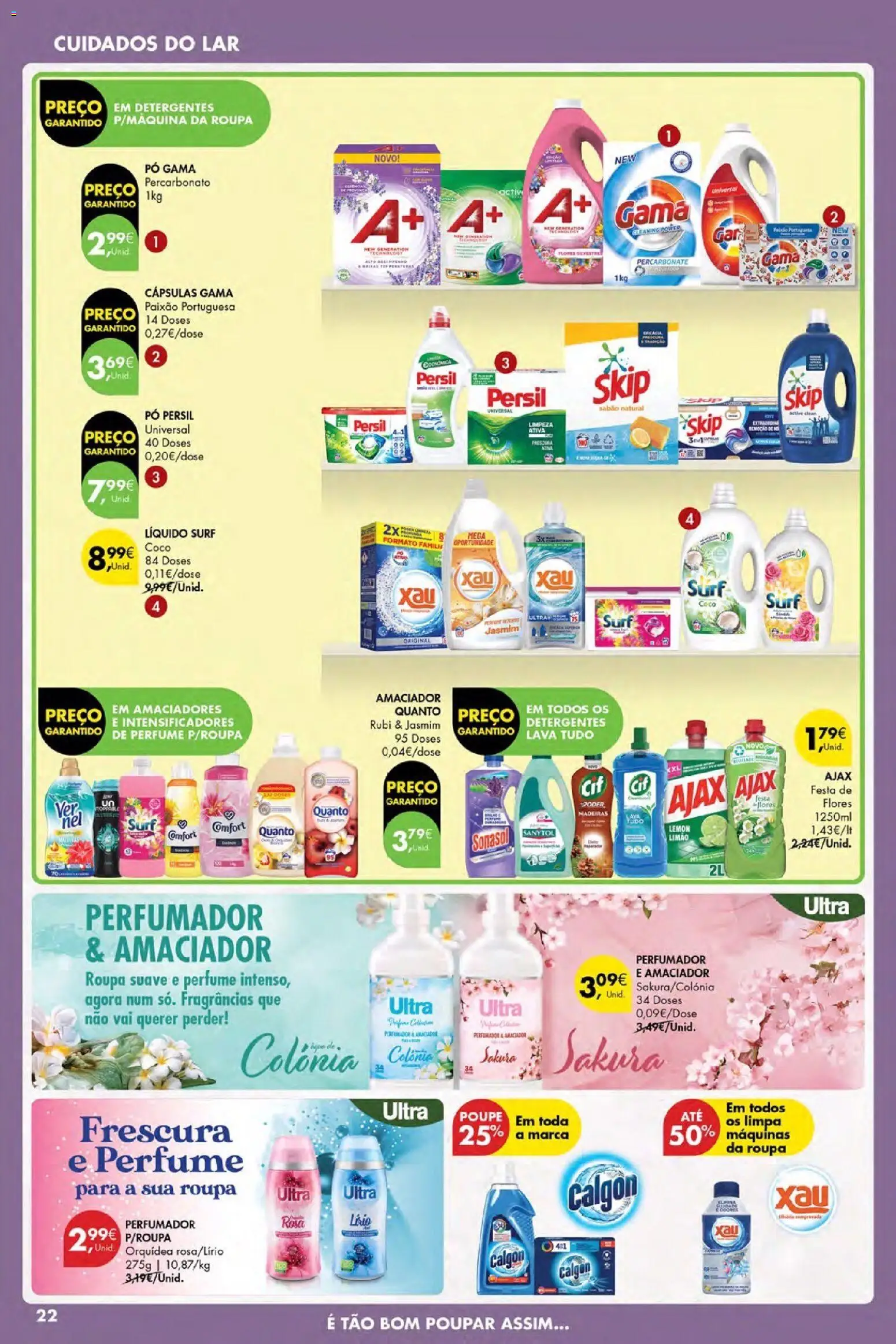 Pingo Doce Poupe Esta Semana Açores │ válido de 15.01.2026 | Página: 22 | Produtos: Perfume, Pó, Sabão, Madeiras