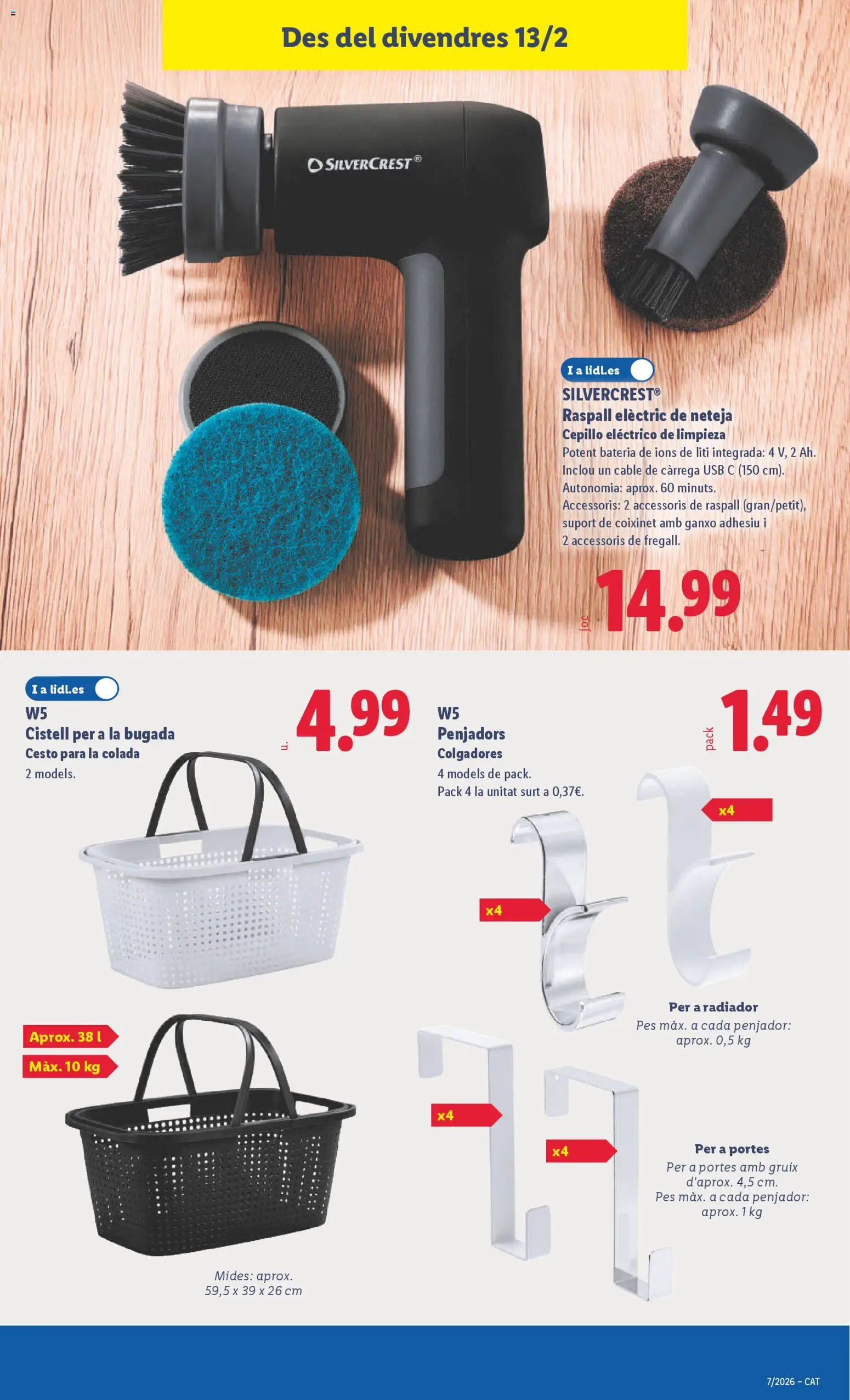 Lidl folleto de bazar │ válido desde el 09.02.2026 | Página: 25 | Productos: Cepillo, Cable, USB, Radiador