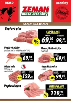 Náhled letáku Prodejny Zeman leták - Kaplice, Milevsko, Netolice od 29.09.2025