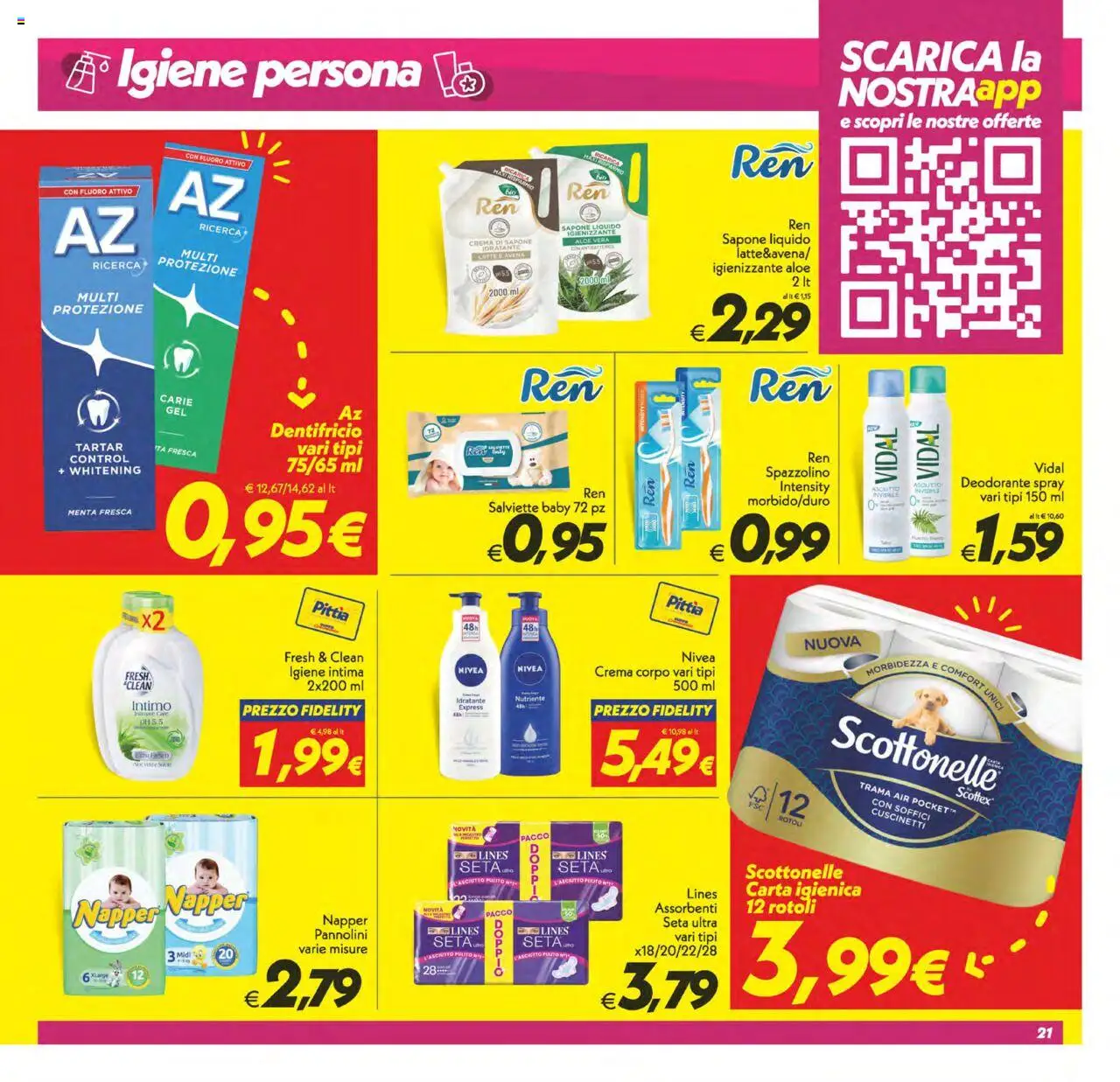 Volantino SuperConveniente del 03.06.2025 | Pagina: 21 | Prodotti: Sapone, Dentifricio, Intimo, Latte