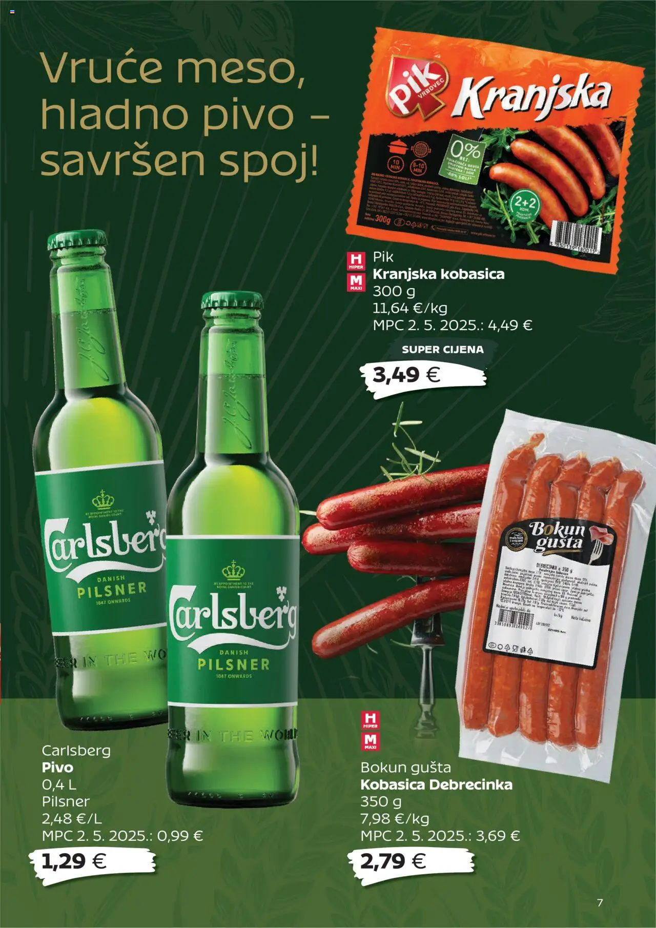 Tommy katalog | vrijedi od 15.09.2025 | Stranica: 7 | Proizvodi: Pivo, Kranjska kobasica, Kobasica