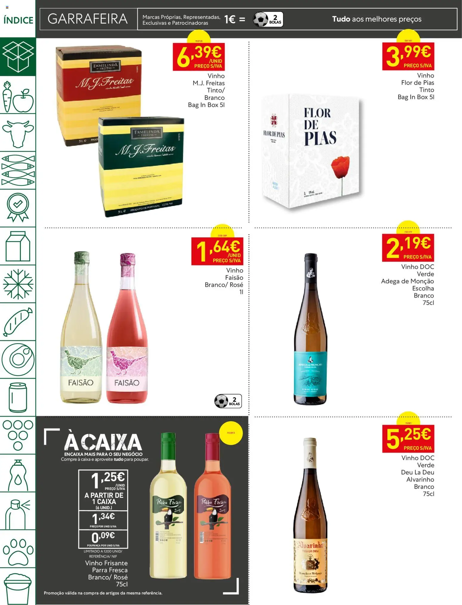 Recheio - Bons Negócios Madeira │ válido de 07.04.2026 | Página: 36 | Produtos: Caixa, Pizza, Vinho