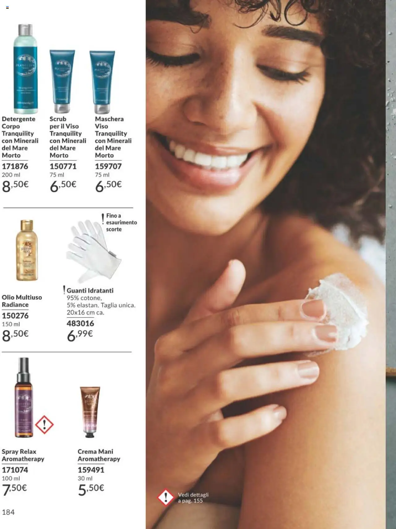Volantino Avon del 01.09.2025 | Pagina: 184 | Prodotti: Maschera, Detergente, Olio, Guanti