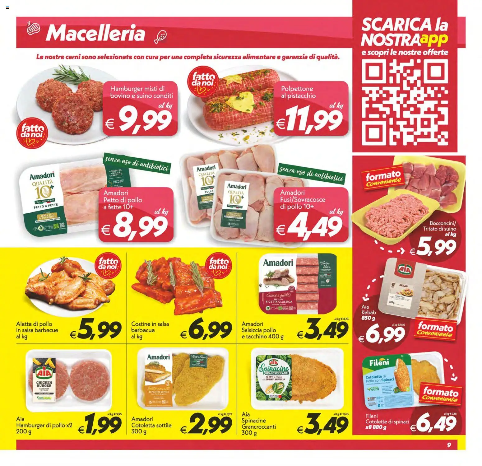 Volantino SuperConveniente del 25.11.2025 | Pagina: 9 | Prodotti: Bovino, Salsa, Tacchino, Hamburger