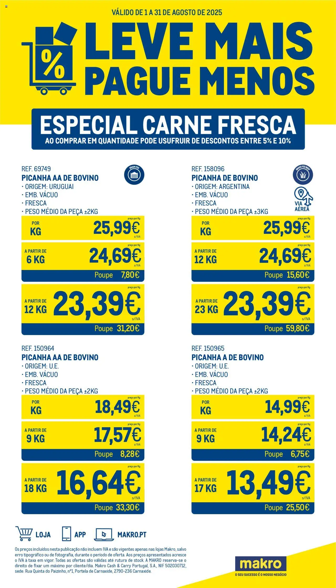 Makro - Especial Carne Fresca │ válido de 01.08.2025 | Página: 1 | Produtos: Carne