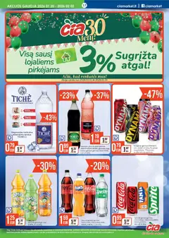 ČIA MARKET leidinys galioja nuo 20.01.2026 | Puslapis: 17 | Prekių: Gaivusis gėrimas, Tonikas, Mineralinis vanduo