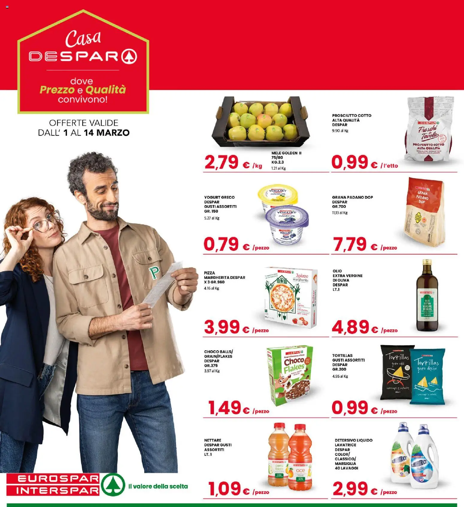 Volantino Eurospar del 06.03.2026 | Pagina: 17 | Prodotti: Yogurt greco, Prosciutto Cotto, Yogurt, Mele