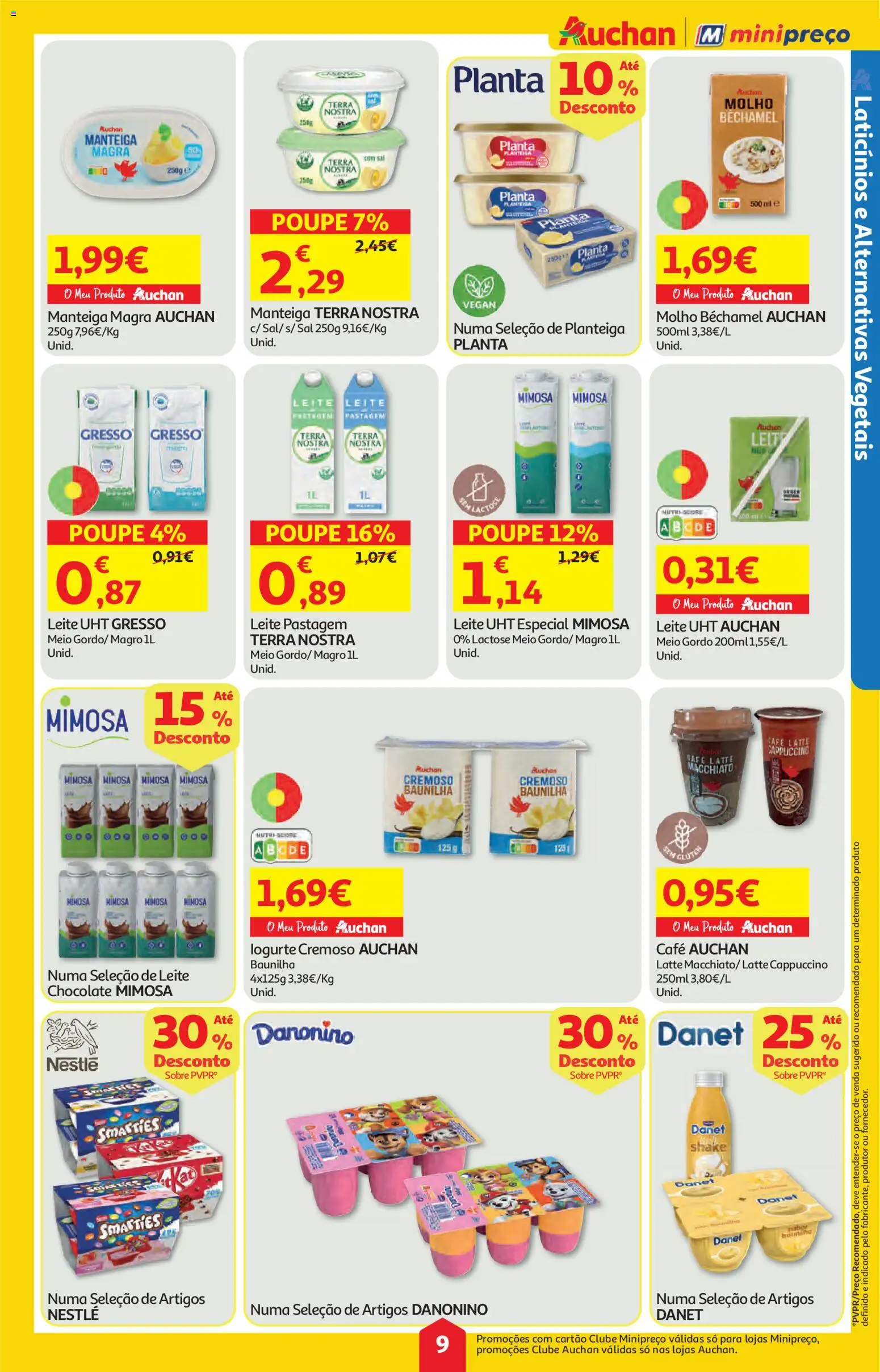 Auchan folheto │ válido de 05.03.2026 | Página: 9 | Produtos: Sal, Manteiga, Nestlé, Café
