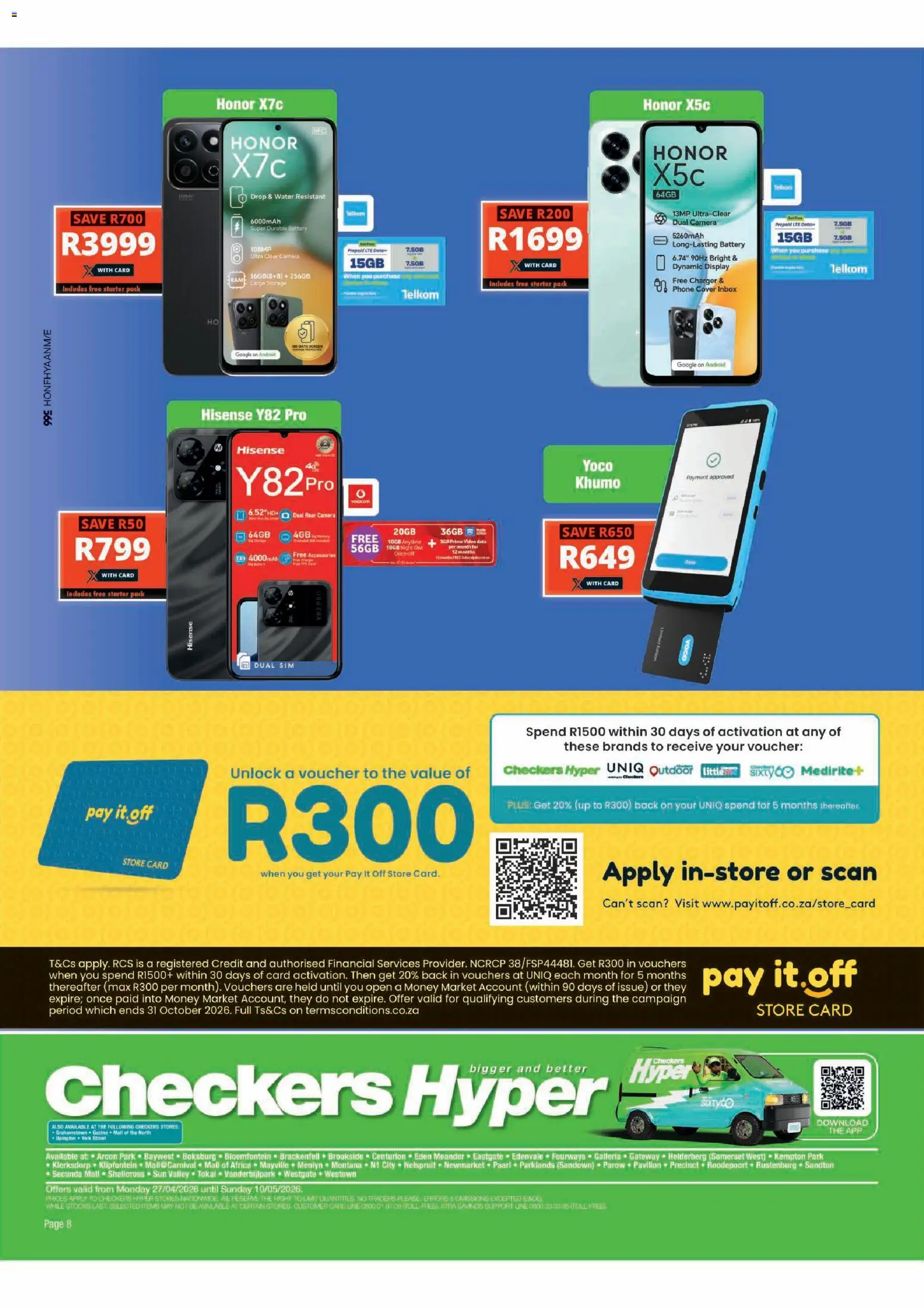 New Checkers catalogue – valid from 27.04.2026 | Page: 8 | Products: Data, Sim, Cover, Water