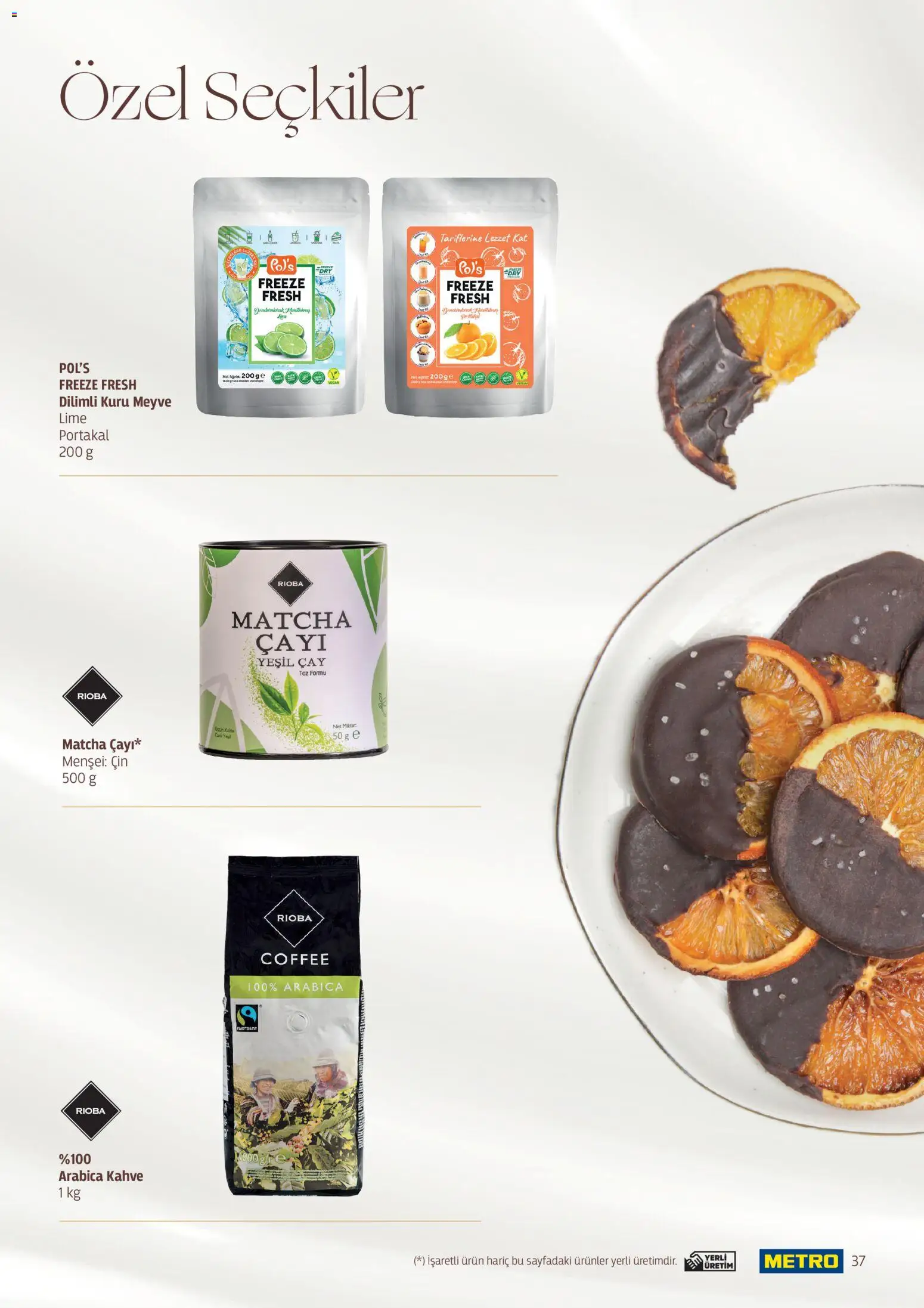 Metro - Pastacılık Kataloğu - 06.04.2026 tarihinden itibaren geçerlidir | Sayfa: 37 | Ürünler: Kahve, Portakal, Cin, Meyve
