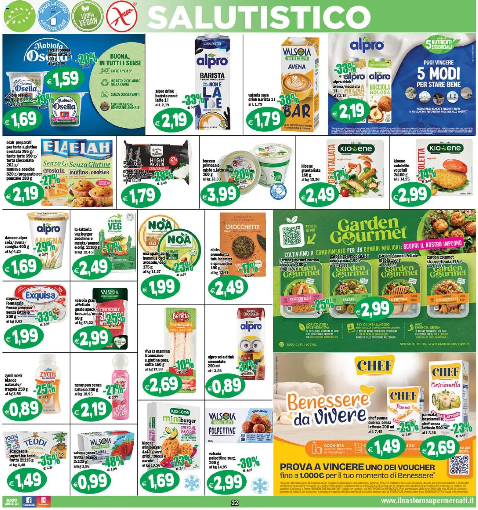 Volantino Il Castoro del 18.11.2025 | Pagina: 22 | Prodotti: Yogurt senza lattosio, Panna, Ceci, Crocchette