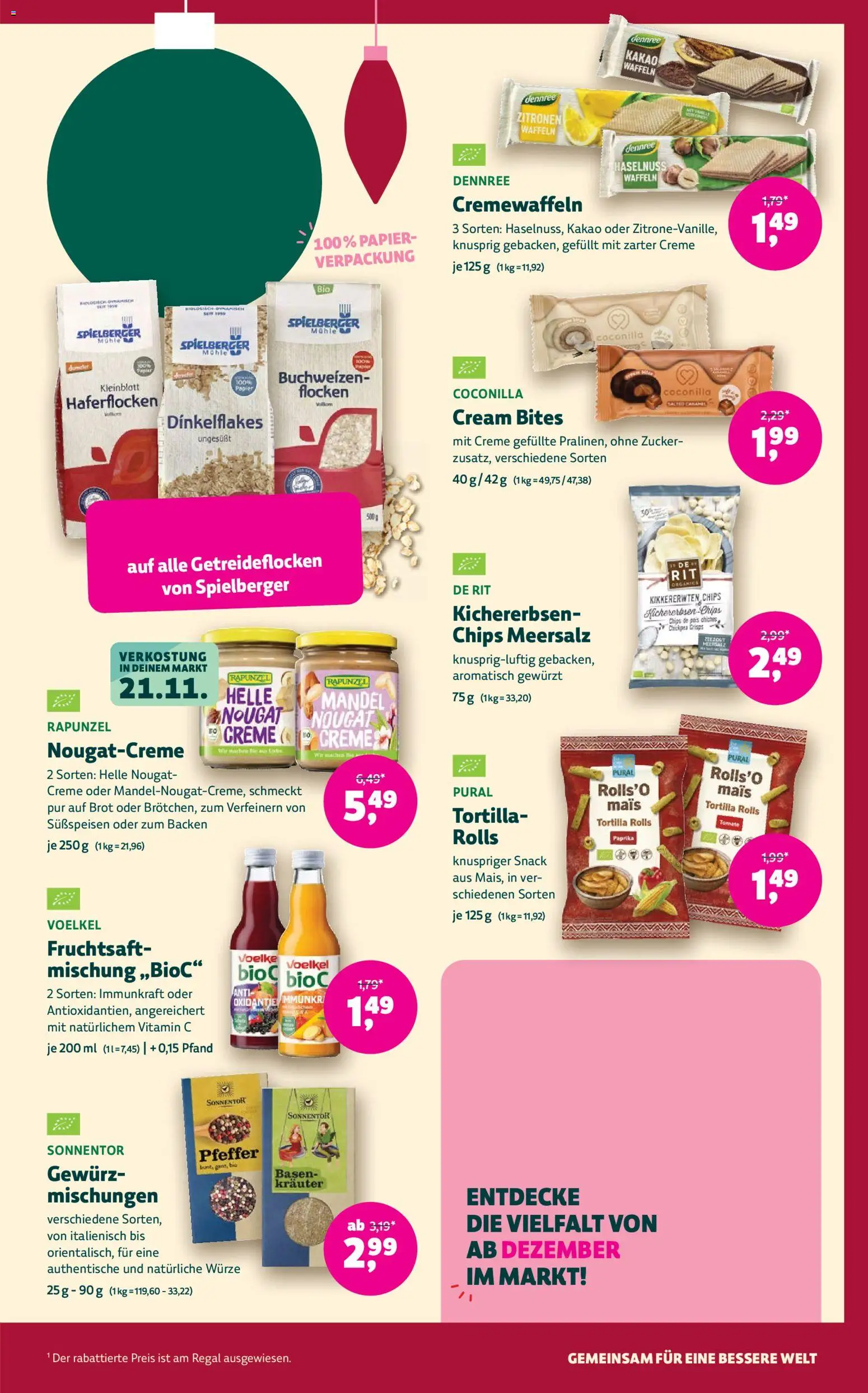 BioMarkt - Black Friday – gültig ab 19.11.2025 | Seite: 11 | Produkte: Waffeln, Zucker, Fruchtsaft, Flocken