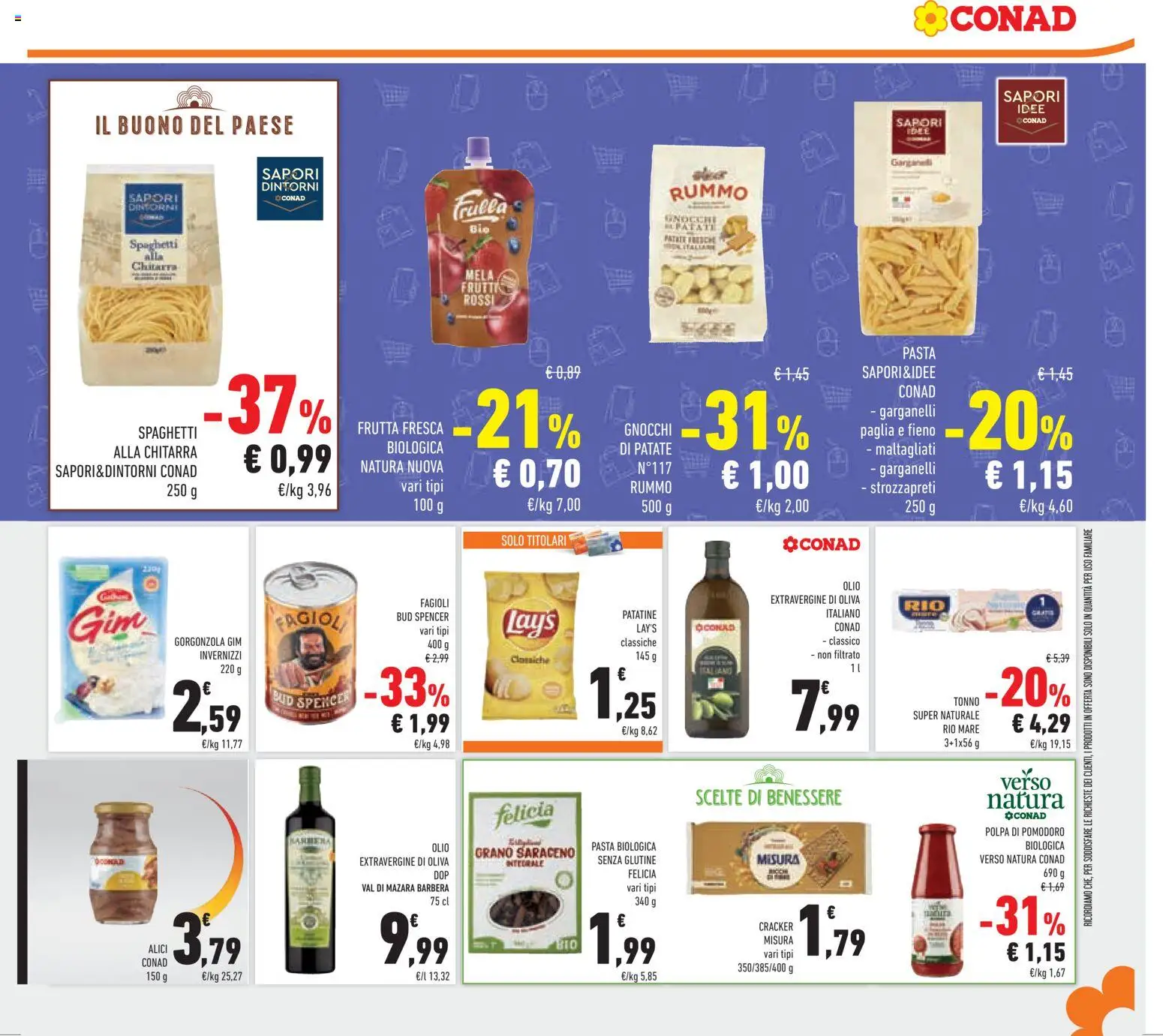 Volantino Conad del 08.04.2026 | Pagina: 25 | Prodotti: Frutta, Pomodoro, Olio, Olive