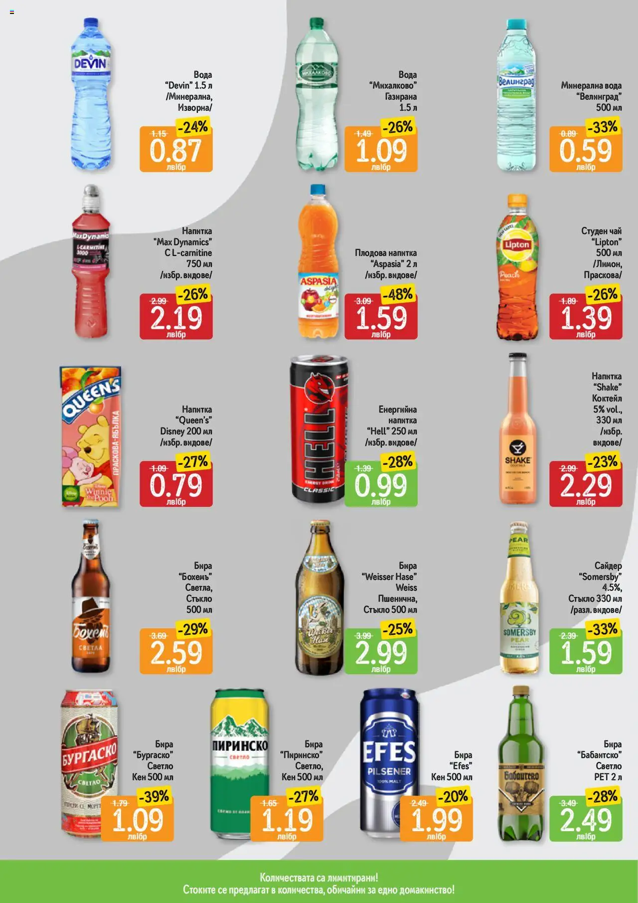  | Страница: 6 | Продукти: Вода, Бира, Сайдер, Плодова напитка