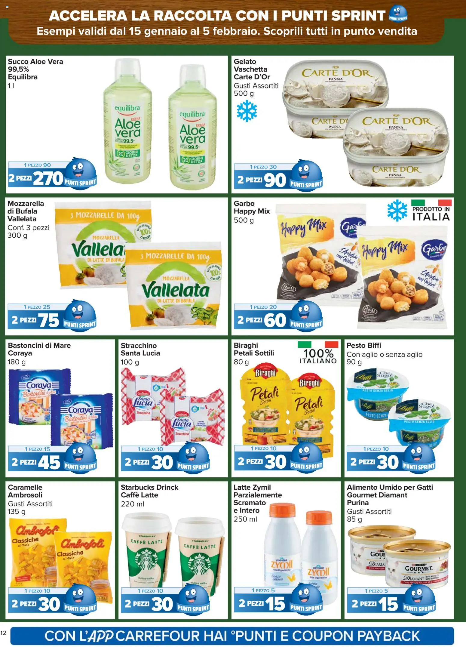 Volantino Carrefour del 27.01.2026 | Pagina: 12 | Prodotti: Succo, Panna, Aglio, Miele