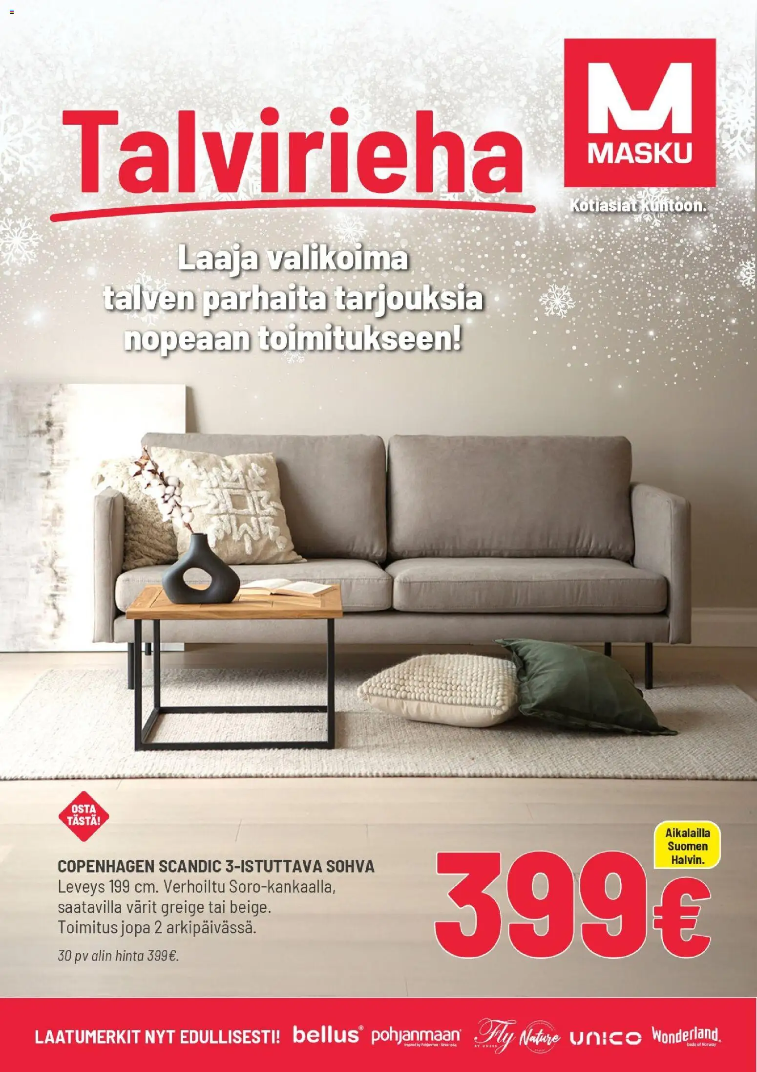 Masku tarjoukset – voimassa 20.01.2026 alkaen | Sivu: 1 | Tuotteet: Sohva