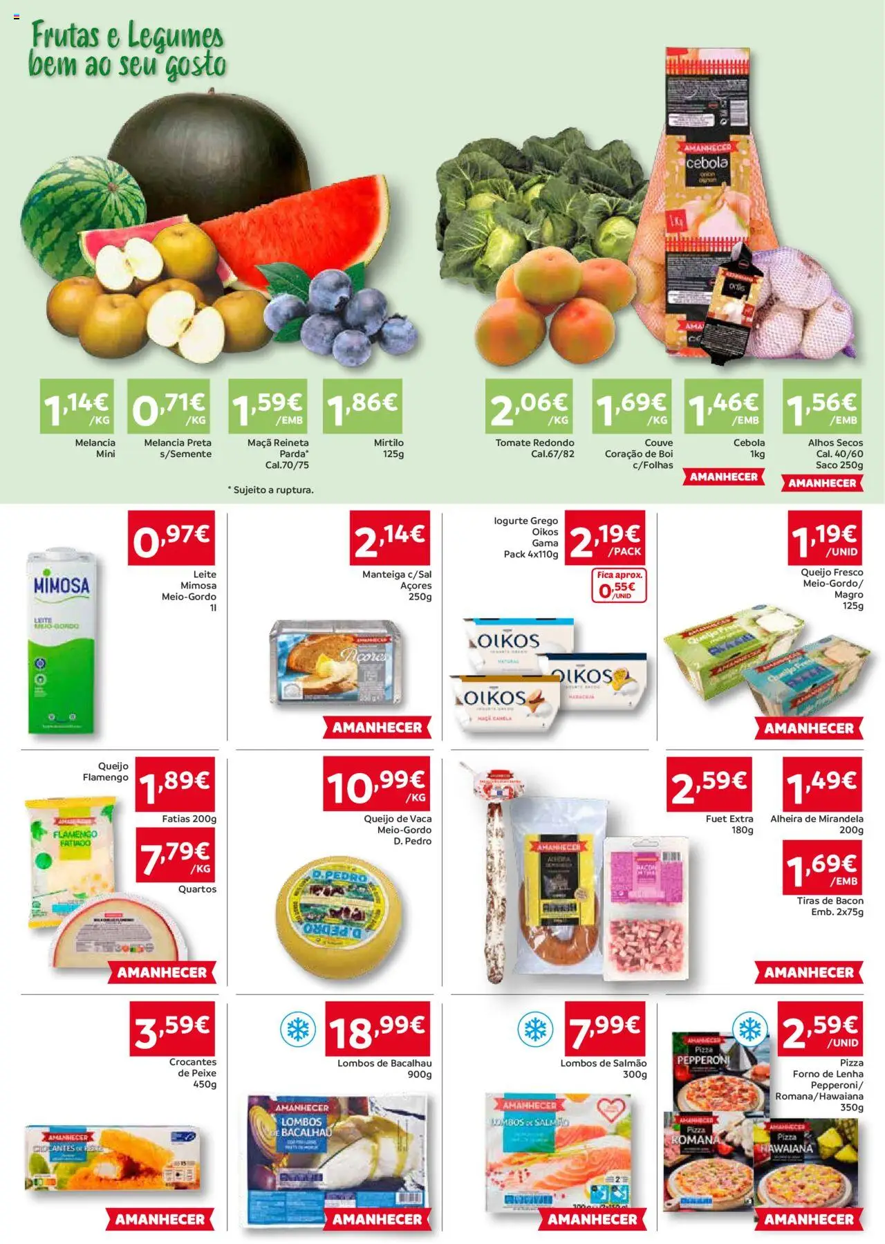 Amanhecer Folheto Madeira │ válido de 14.08.2025 | Página: 2 | Produtos: Leite, Maça, Tomate, Alheira