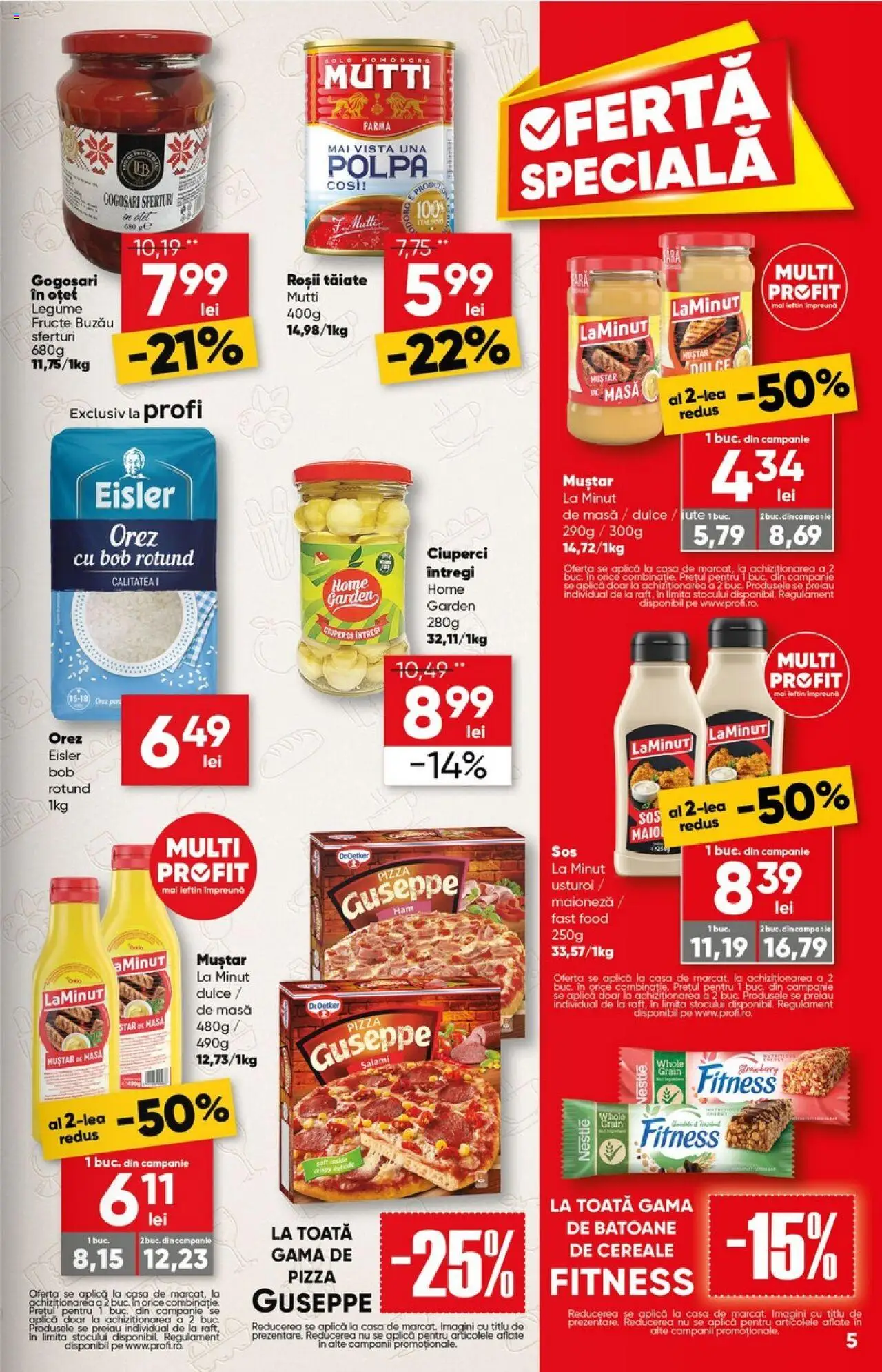 Noul catalog Profi – valabil de la 17.09.2025 | Pagină: 5 | Produse: Ciuperci, Roșii, Cereale, Fructe