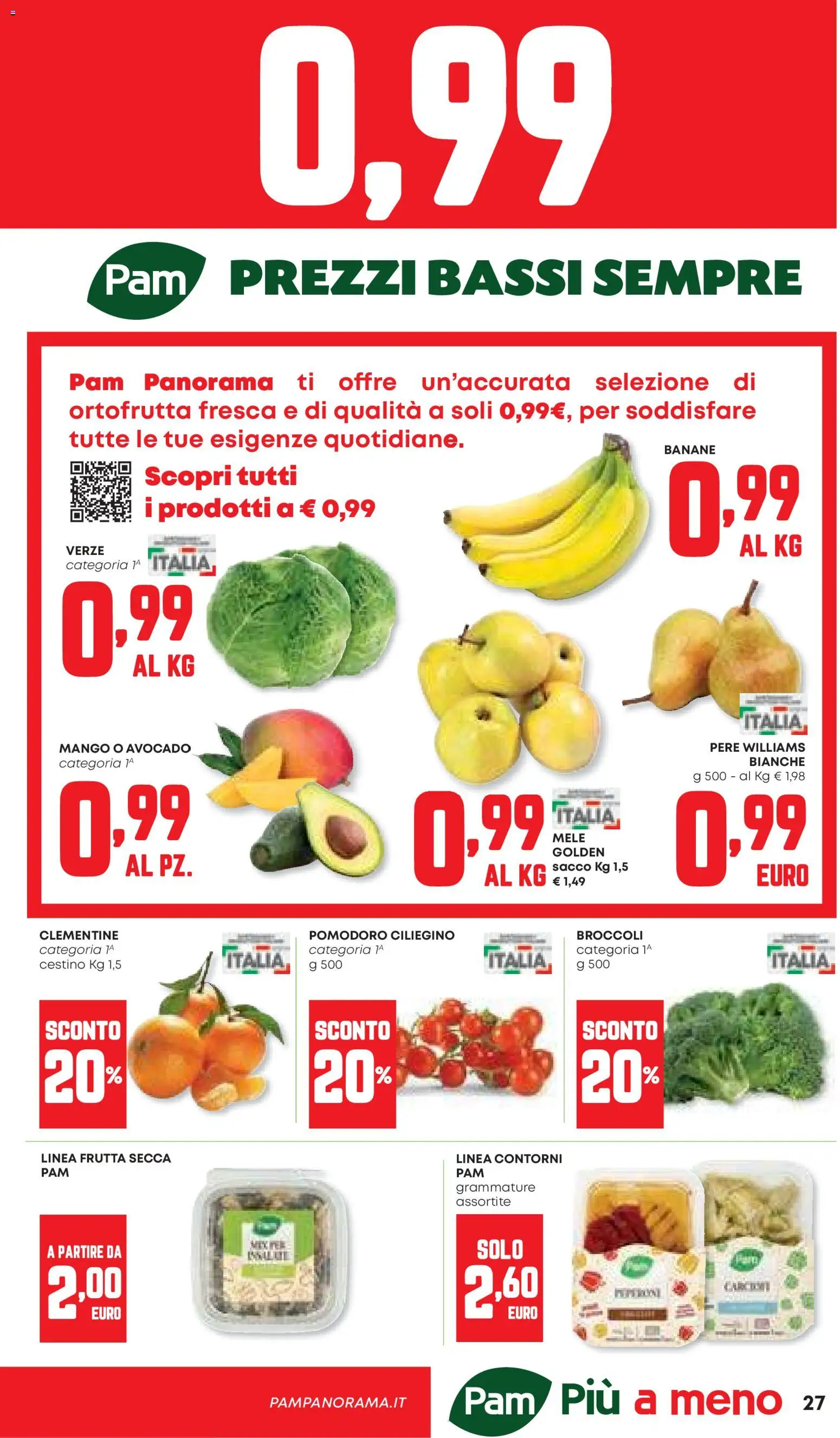 Volantino Panorama del 20.11.2025 | Pagina: 27 | Prodotti: Mele, Banane, Frutta, Mango