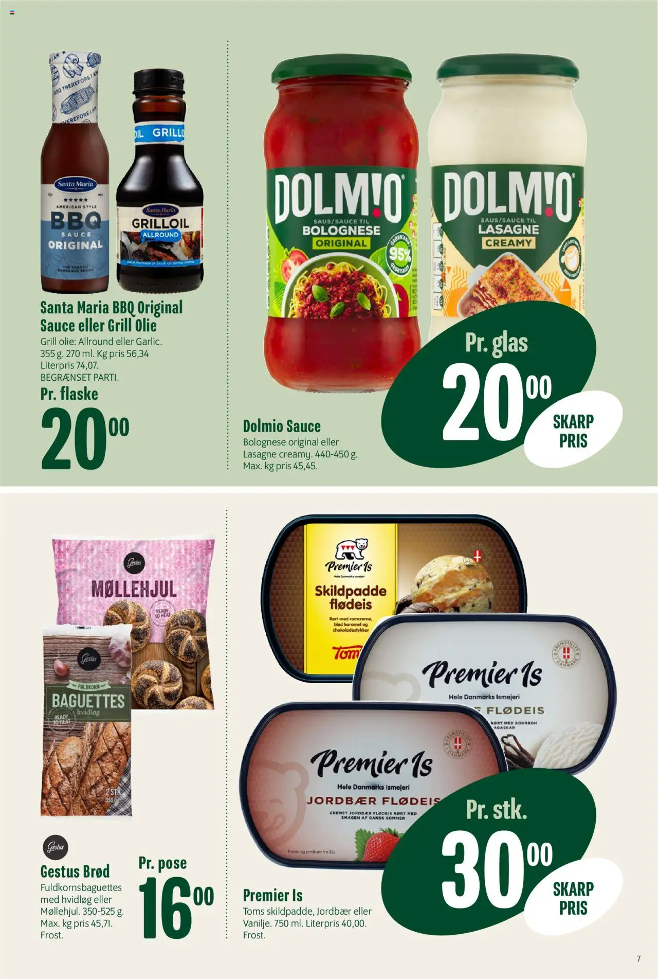 Min Købmand Tilbudsavis gyldig fra 04.07.2025 | Side: 7 | Produkter: Bourbon, Jordbær, Flødeis, Carpete