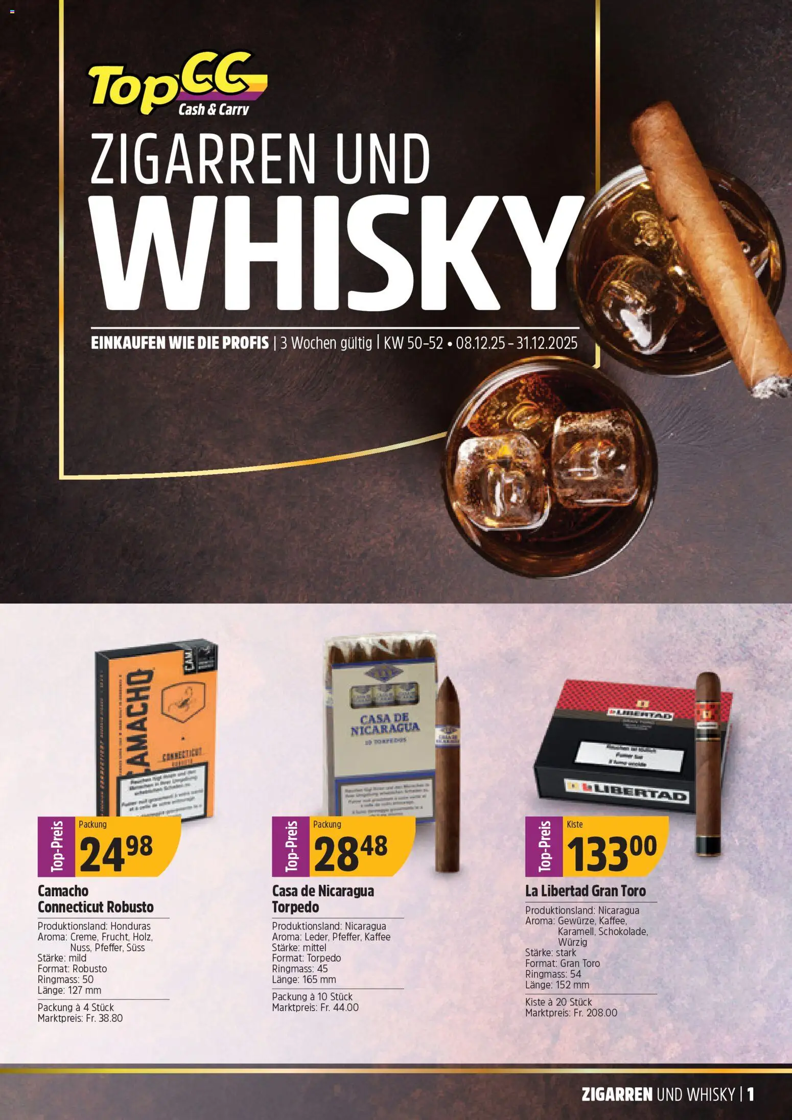 TopCC Aktionen Whisky – gültig ab 08.12.2025 | Seite: 1 | Produkte: Kaffee, Top