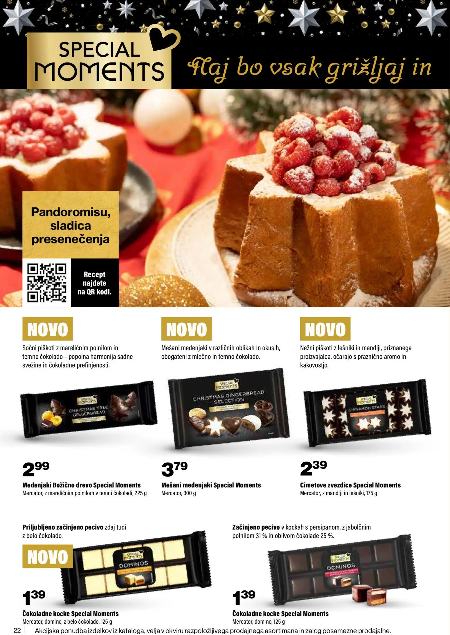 Novi Mercator katalog ponudbe – veljaven od 20.11.2025 | Stran: 22 | Izdelki: Mandlji, Piskoti