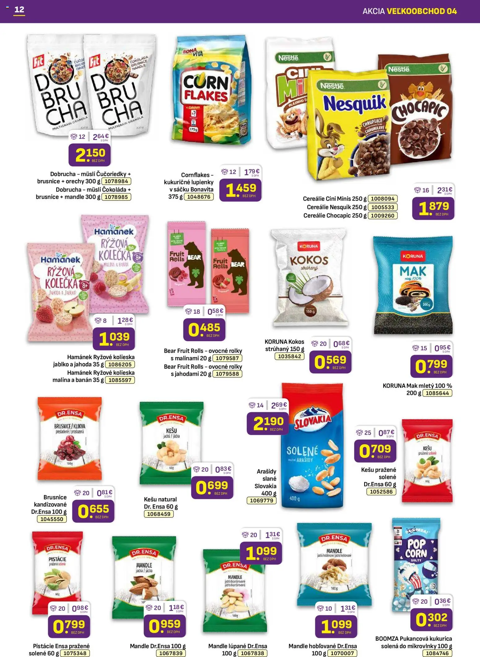 Nové Libex akcie – leták je platný od 16.02.2026 | Strana: 12 | Produkty: Čokoláda, Chocapic, Cereálie, Nesquik