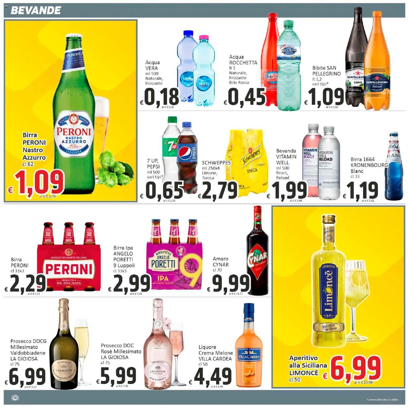 Volantino Paghi Poco del 11.11.2025 | Pagina: 16 | Prodotti: Prosecco, Acqua, Bibite, Scaffale