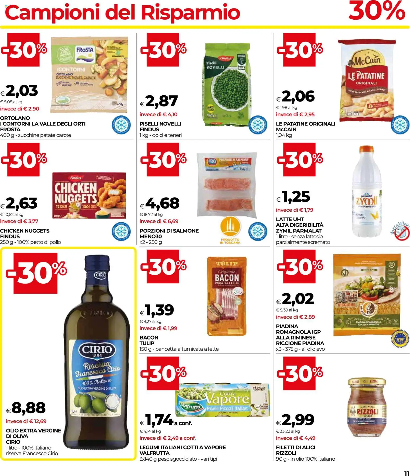 Volantino COOP del 07.01.2026 | Pagina: 11 | Prodotti: Patate, Latte, Olio, Piselli