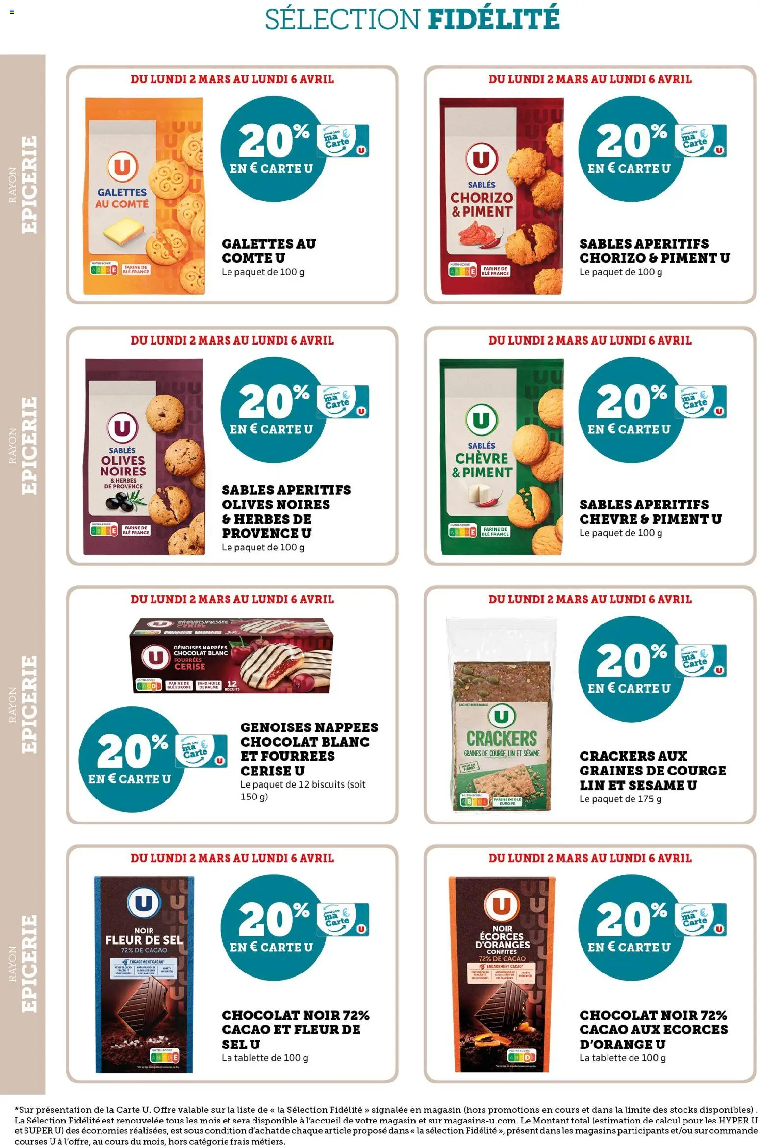 {H1} | Page: 8 | Produits: Tablette, Farine de ble, Graines de courge, Biscuits