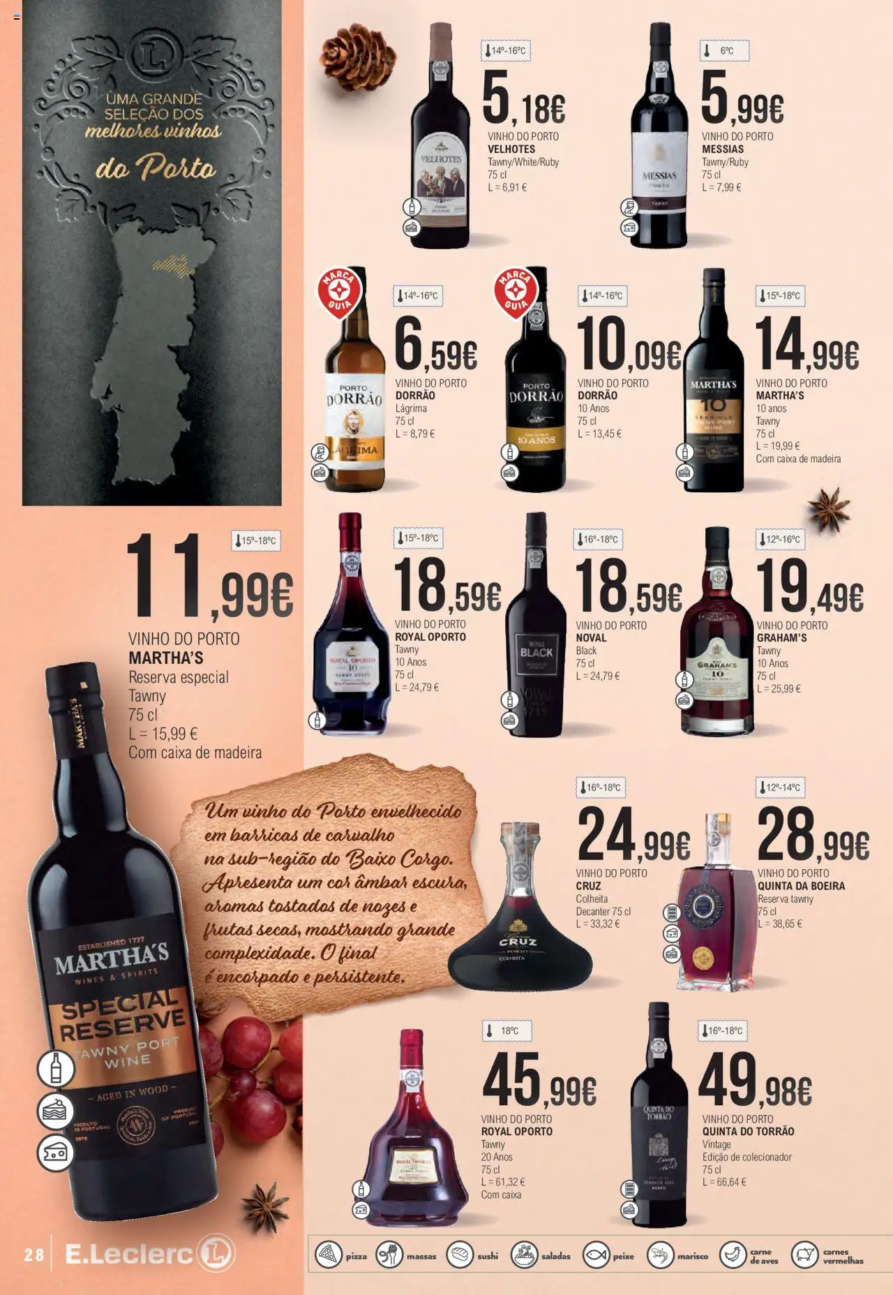 E.Leclerc - Feira dos Vinhos │ válido de 30.09.2025 | Página: 28 | Produtos: Pizza, Vinho, Peixe, Carne