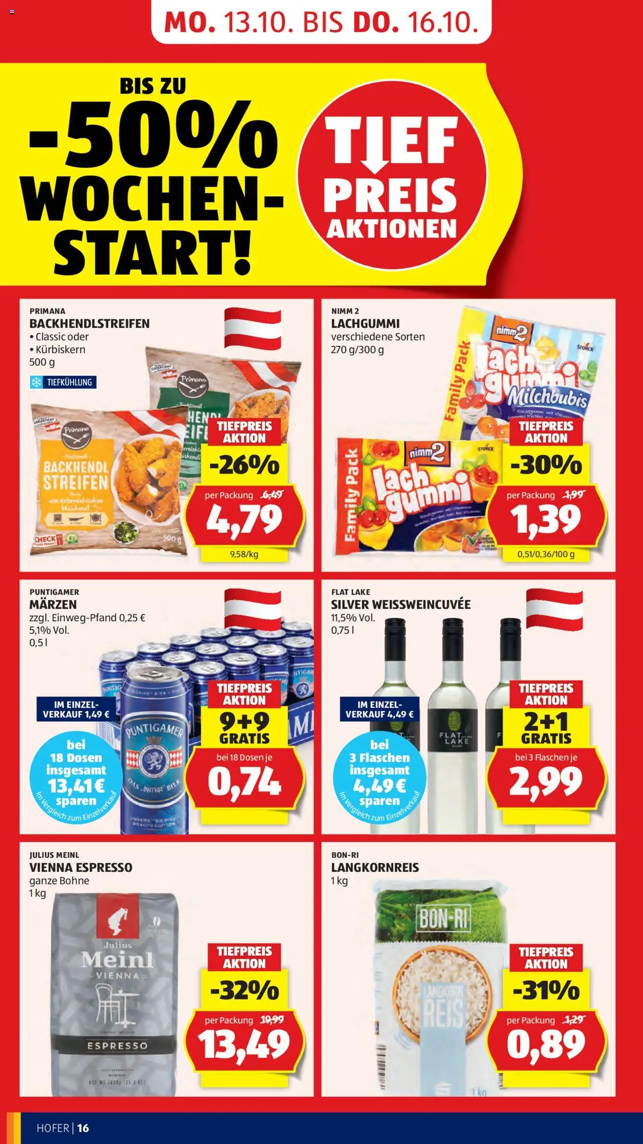 Hofer Flugblatt gültig ab 10.10.2025 | Seite: 18 | Produkte: Bier