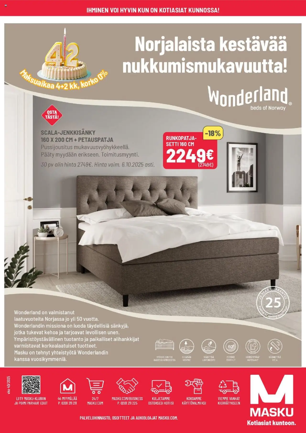 Masku tarjoukset – voimassa 29.09.2025 alkaen | Sivu: 16 | Tuotteet: Runkopatja, Patja, Voi, Petauspatja