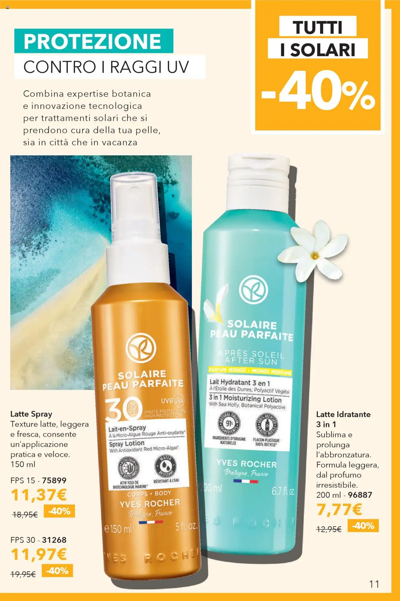 Volantino Yves Rocher del 31.07.2025 | Pagina: 11 | Prodotti: Latte idratante, Latte, Uva, Profumo