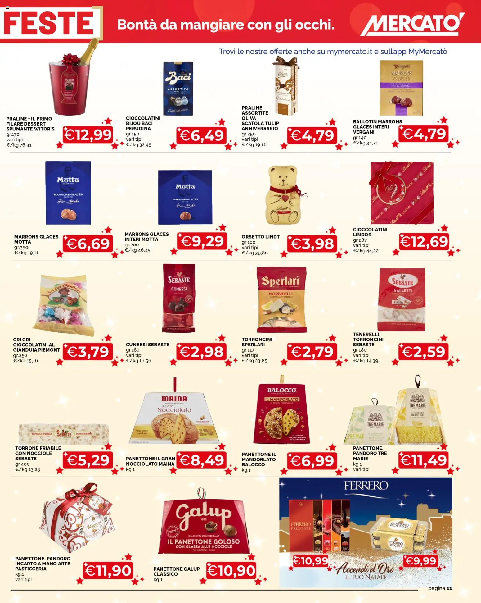 Volantino Mercatò del 15.12.2025 | Pagina: 11 | Prodotti: Nocciole, Spumante, Glassa, Scatola