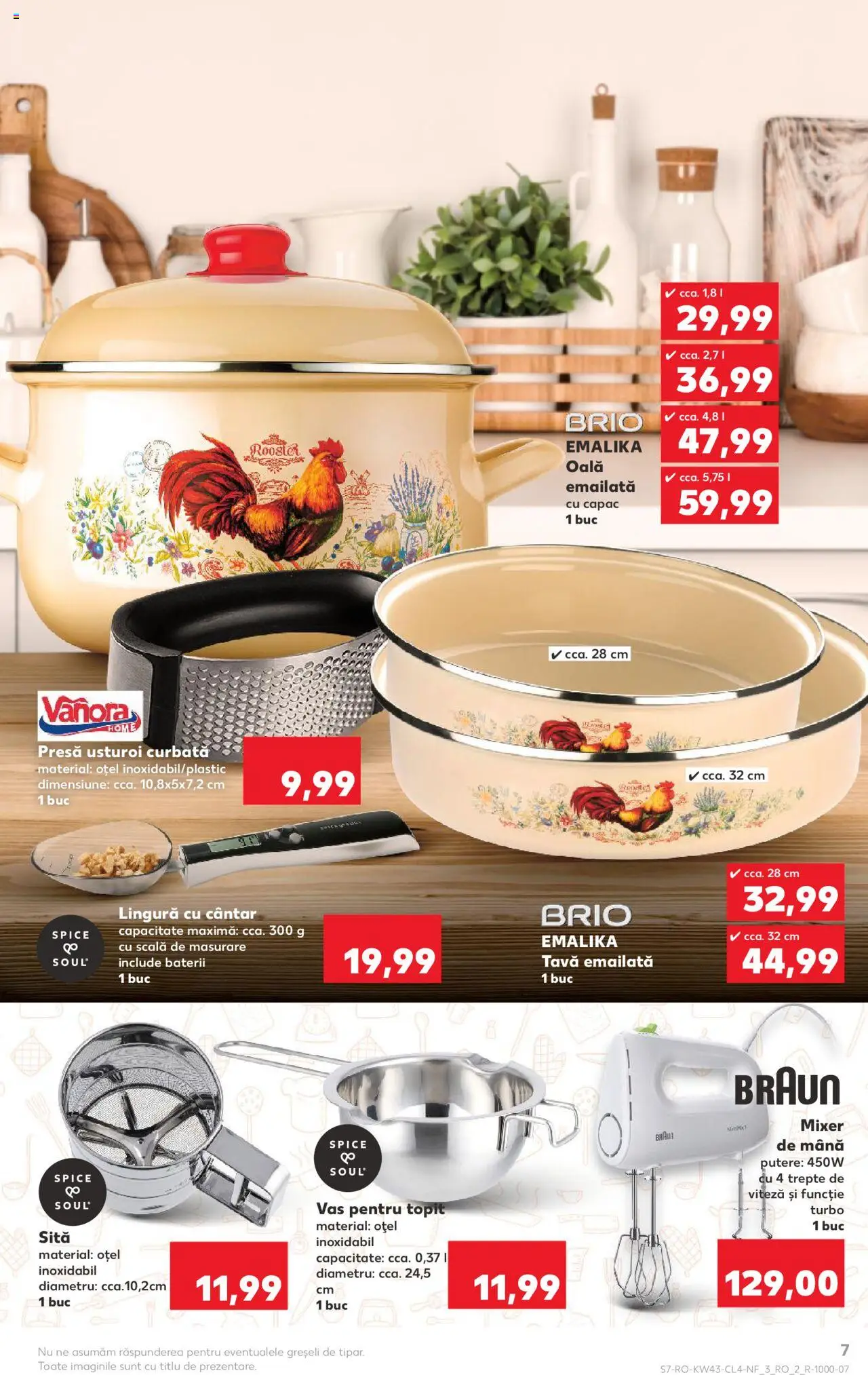 Noul catalog Kaufland – valabil de la 22.10.2025 | Pagină: 7 | Produse: Oală, Sită, Baterii, Usturoi