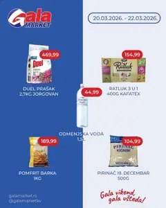 Gala MARKET katalog Vikend - pregled Gala MARKET kataloga - važi od 20.03.2026