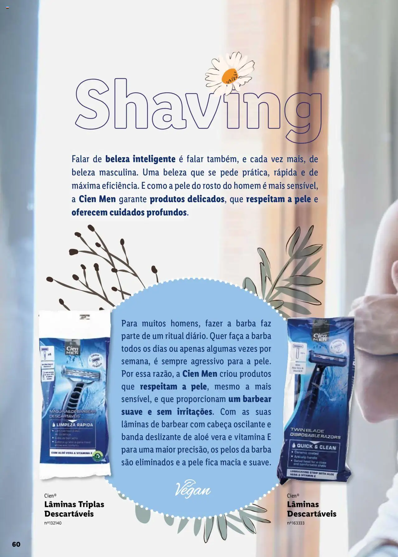 Lidl Cien - Beleza Inteligente │ válido de 26.02.2024 | Página: 60 | Produtos: Faca, Lâminas de barbear