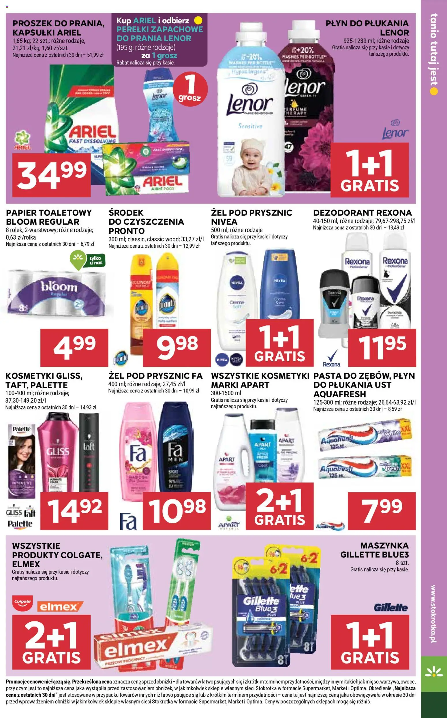 Stokrotka Gazetka od 26.02.2026 | Strona: 43 | Produkty: Prysznic, Ariel, Żel pod prysznic, Dezodorant