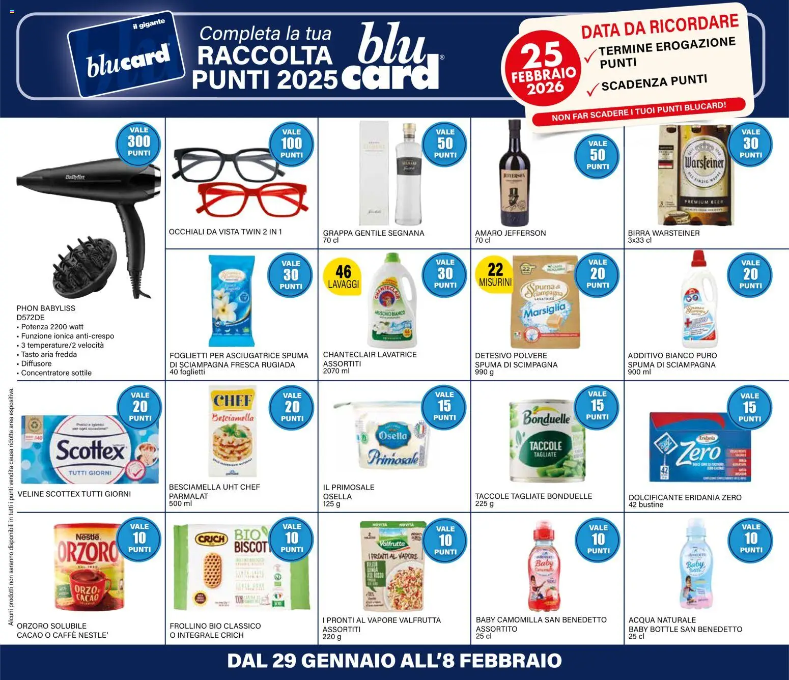 Volantino Il Gigante del 29.01.2026 | Pagina: 18 | Prodotti: Acqua, Occhiali, Asciugatrice, Acqua naturale