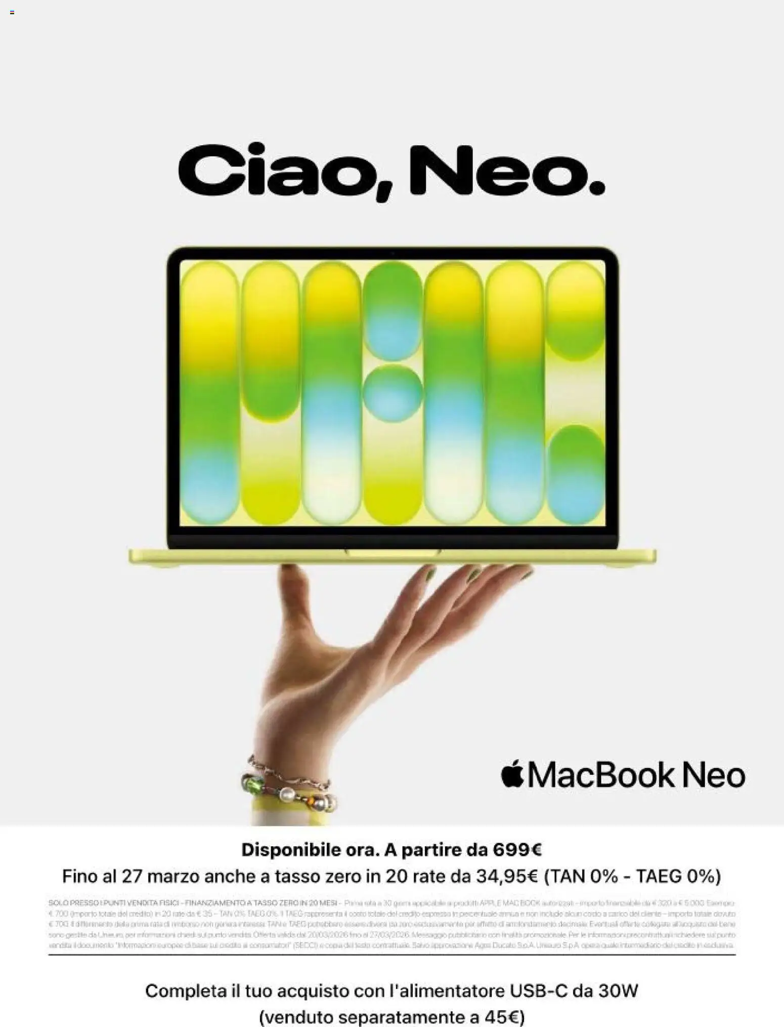 Volantino Unieuro del 20.03.2026 | Pagina: 2 | Prodotti: The, Macbook