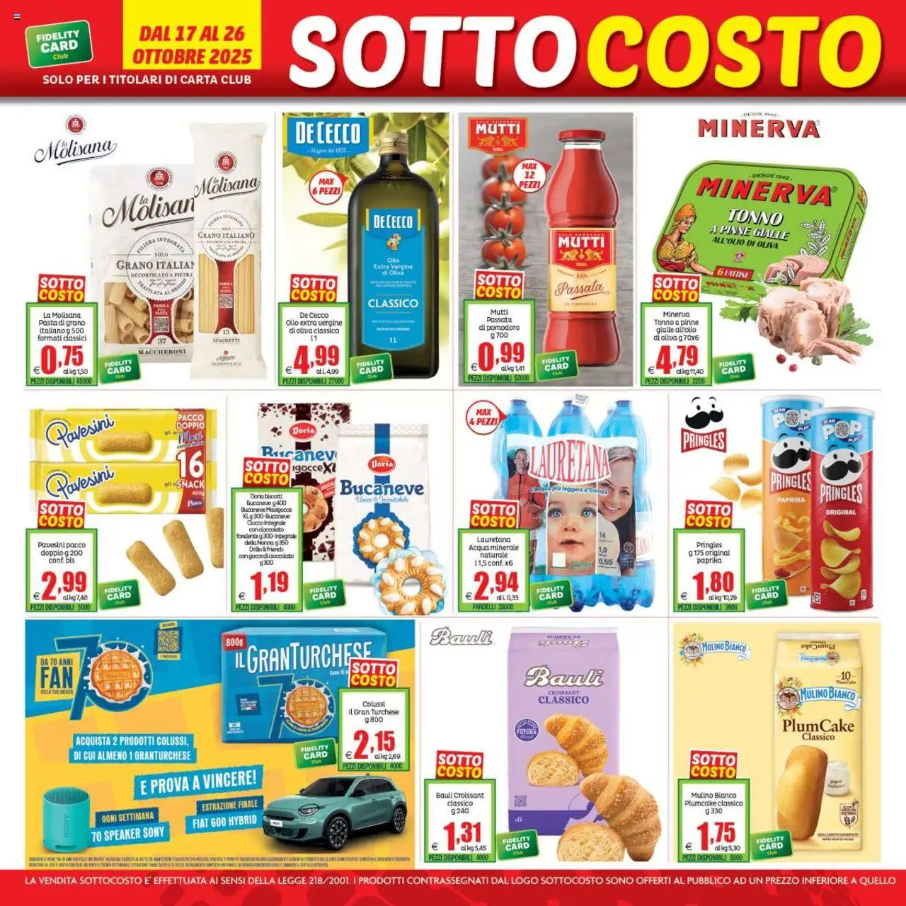 Volantino Elite Supermercati del 17.10.2025 | Pagina: 2 | Prodotti: Acqua, Pinne, Tonno, Speaker