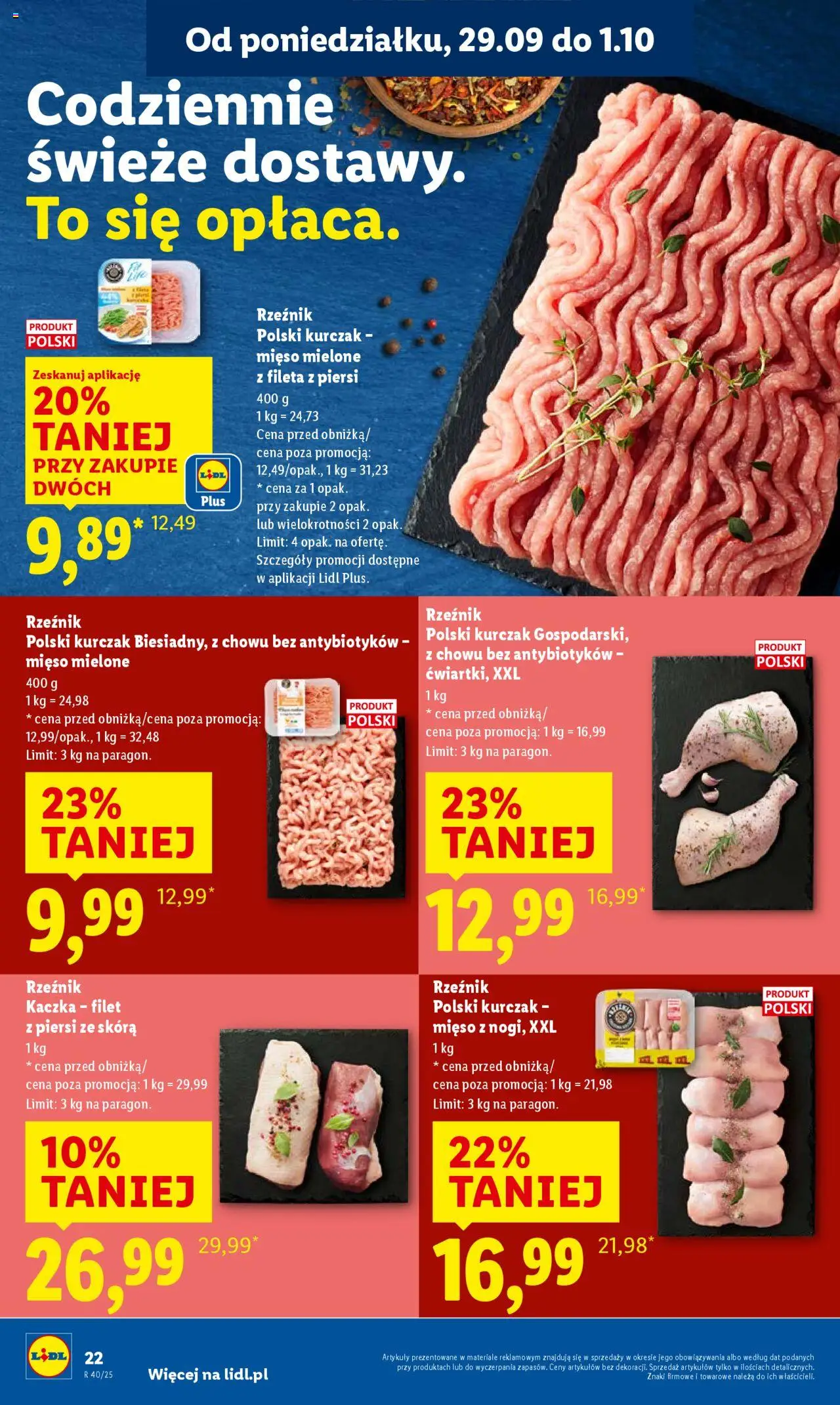 Lidl Gazetka od 29.09.2025 | Strona: 24 | Produkty: Kurczak, Piersi, Mięso, Kaczka
