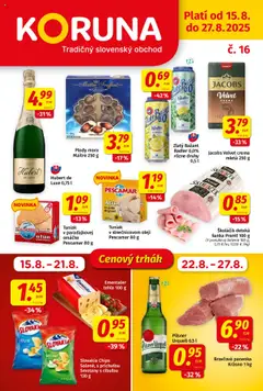 Koruna leták - náhľad platný od 15.08.2025