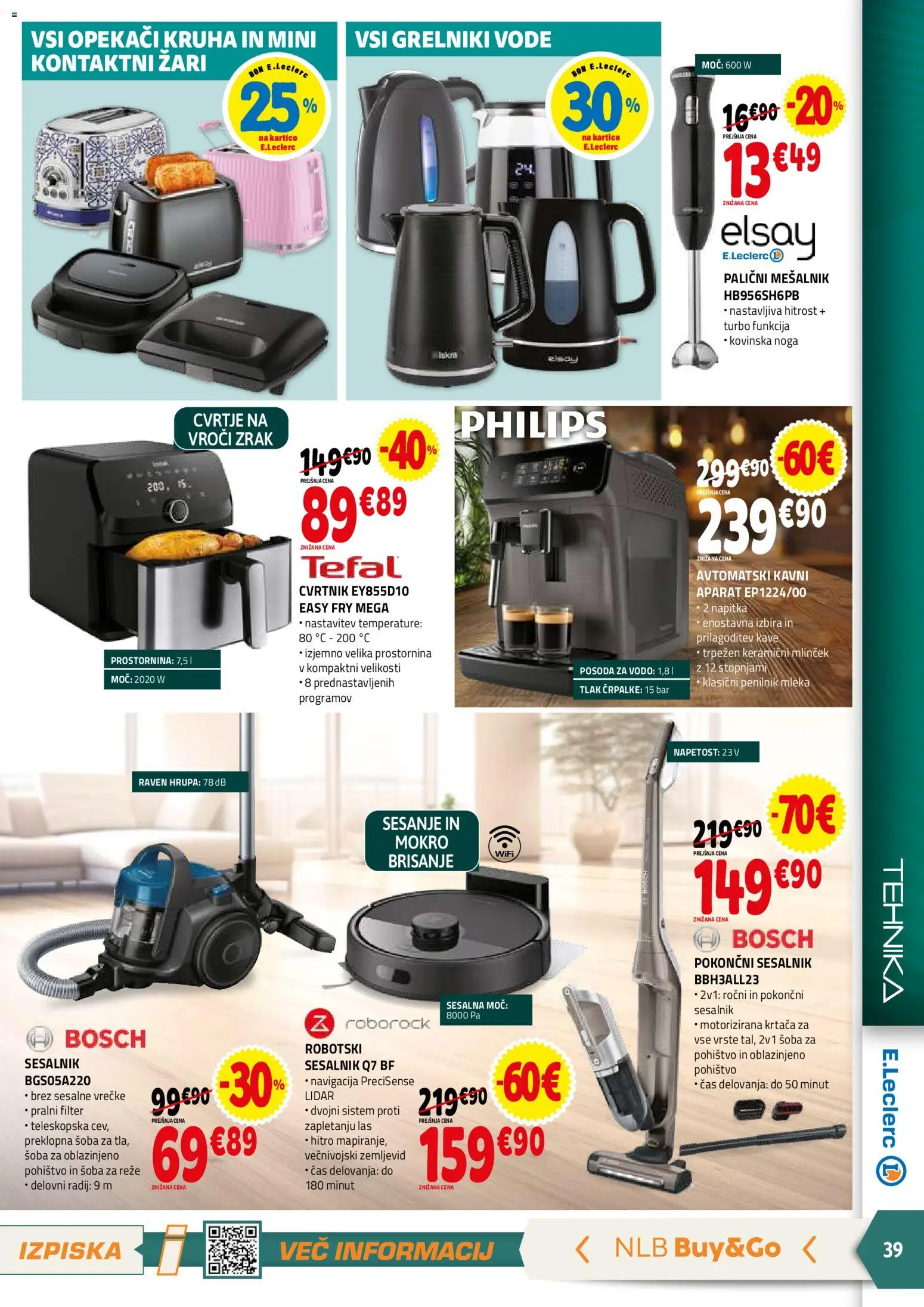 Novi E.leclerc katalog ponudbe – veljaven od 04.02.2026 | Stran: 39 | Izdelki: Mesalnik, Pohištvo, Krtaca, Sesalnik