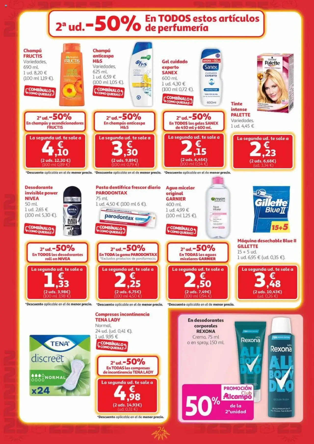 Alcampo - Canarias │ válido desde el 25.09.2025 | Página: 24 | Productos: Champú, Agua micelar, Desodorante, Té